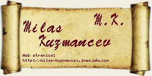 Milas Kuzmančev vizit kartica